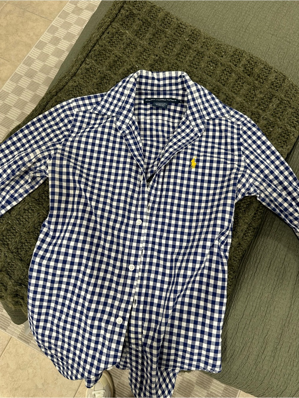 Vintage Polo by Ralph Lauren Blue & White Gingham Button-Down Shirt